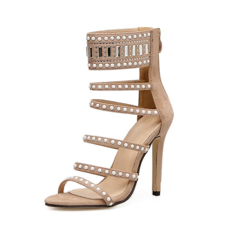 Women's - Heeled Sandals - PU Leather Stylish and Comfortable - Perfect for Any Occasion