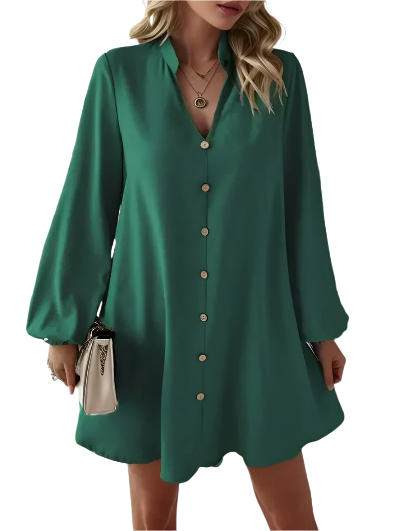 Women's - Simple Airy Dress - Lightweight Fabric - Perfect for Casual Outings and Summer Events