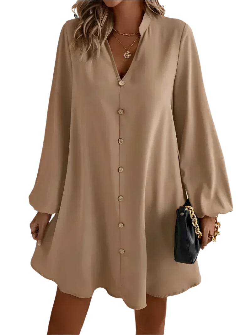 Women's - Simple Airy Dress - Lightweight Fabric - Perfect for Casual Outings and Summer Events