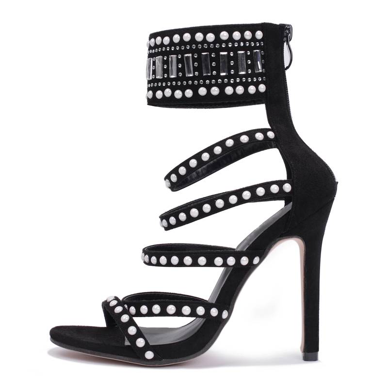 Women's - Heeled Sandals - PU Leather Stylish and Comfortable - Perfect for Any Occasion