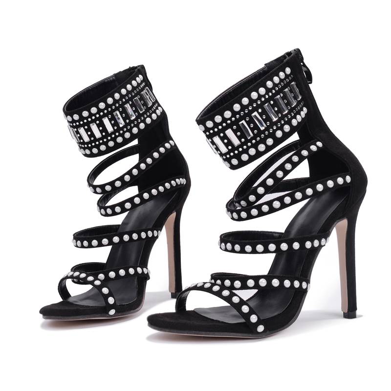 Women's - Heeled Sandals - PU Leather Stylish and Comfortable - Perfect for Any Occasion