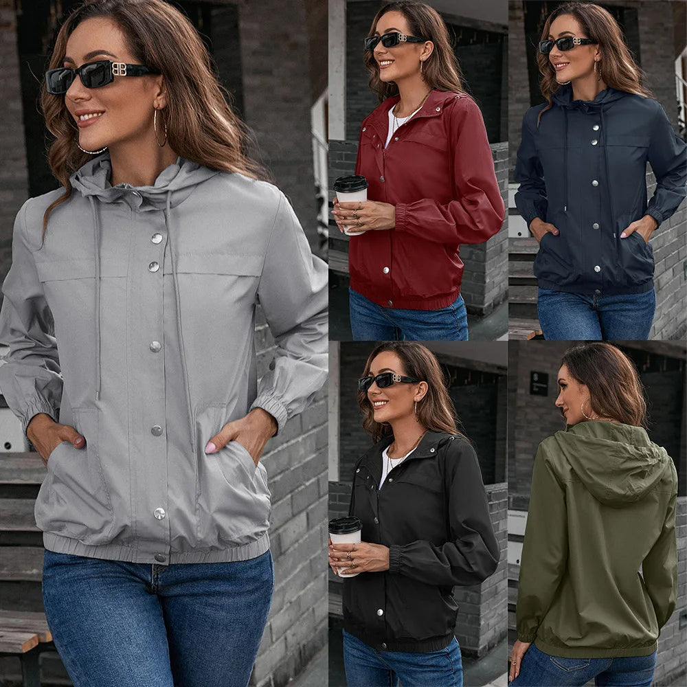 Women - Waterproof Rain Jacket - Lightweight & Stylish - Perfect for Outdoor Adventures